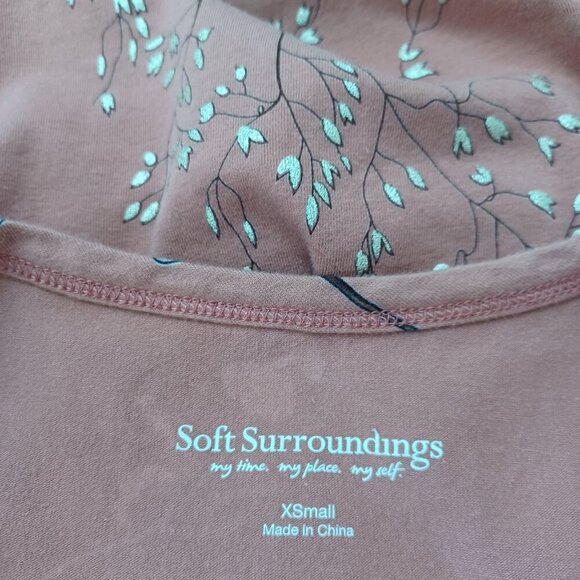 Soft Surroundings Tank Top Madame Lace Floral Print Pullover Stretch Knit XSmall - Picture 5 of 12